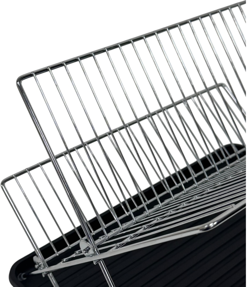 Сушарка для посуду Flamberg 430х320х250 мм розкладна двохрівнева з піддоном