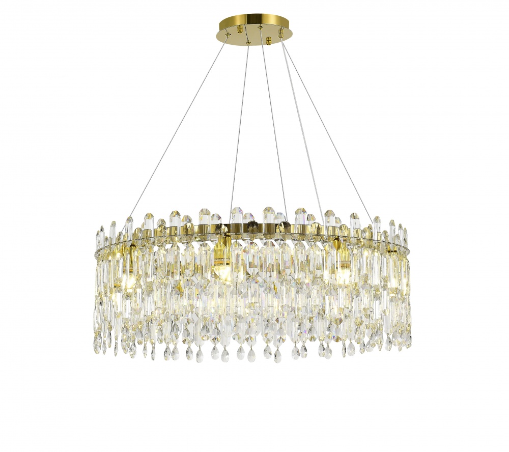 Люстра стельова Sensio Marea 6xE14 золото/кришталь PA-89016-500