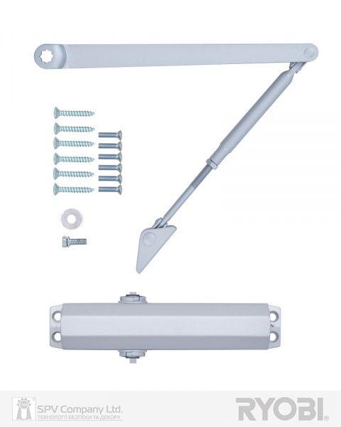 Доводчик дверной RYOBI D-1504 серебряный 80 кг