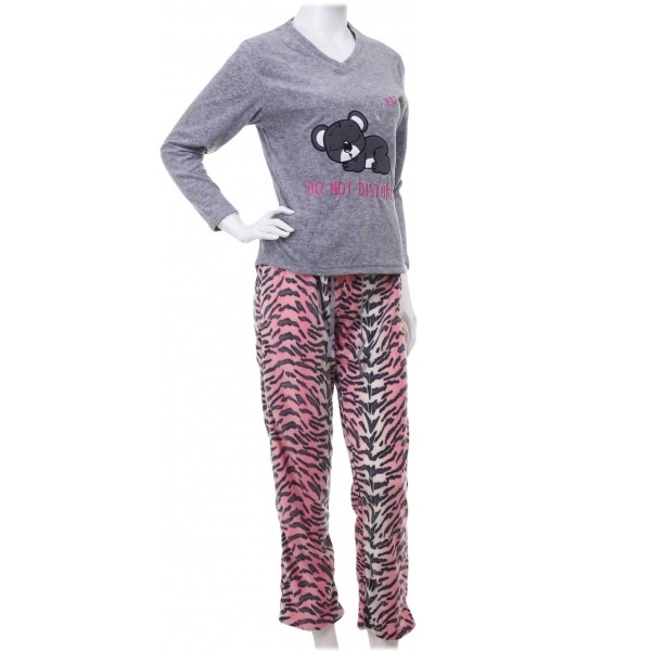 Костюм домашний женский La Nuit Home Do not disturb р. XS светло-серый 