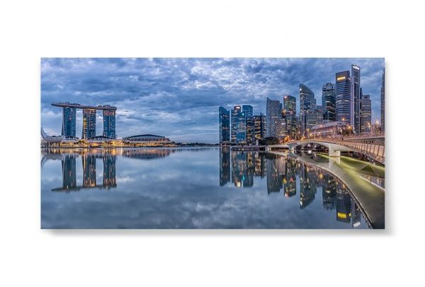 Репродукция Панорама города. Singapore 96x48 см i_96x48_00056 
