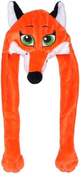 Шапочка карнавальная Лисичка с вышивкой 52 см оранжевый 