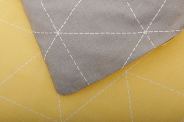 Комплект постільної білизни Rhomb 2 140 TC жовтий La Nuit 