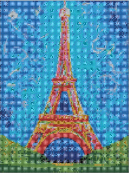 Картина стразами Эйфелева башня 30x40 см 954064 Santi 