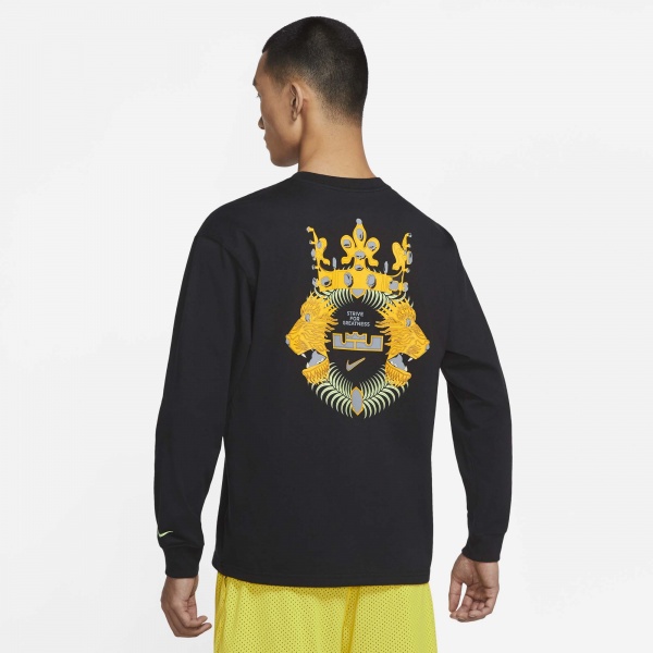 Футболка Nike LBJ M NK LION LS MAX90 TEE DM2464-010 р.XL чорний
