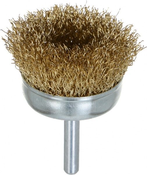 Щітка Чашка 50мм х 6.4мм, гофрований латунований дріт 0.3мм Tolsen 77548