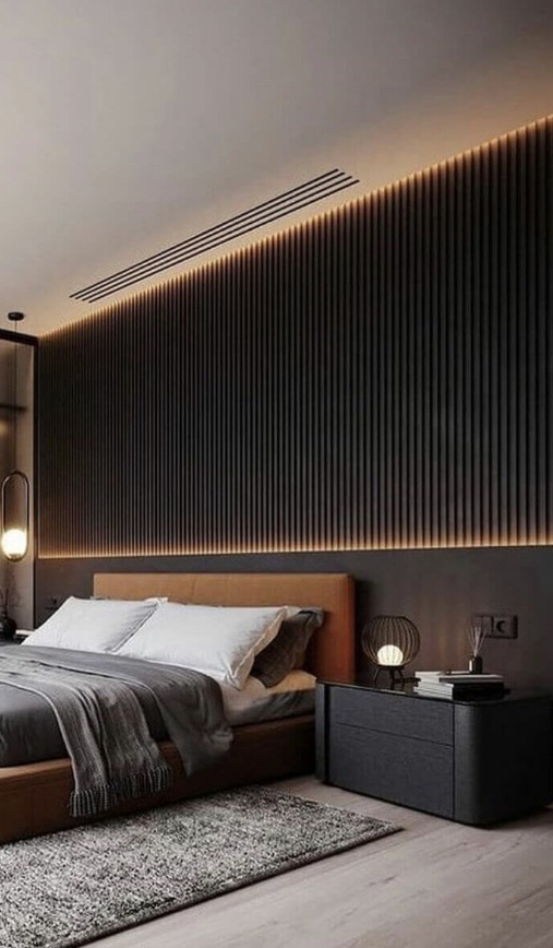 Реечная панель Walldeco полимерная 115x12x2900 мм черный (D404-105 )