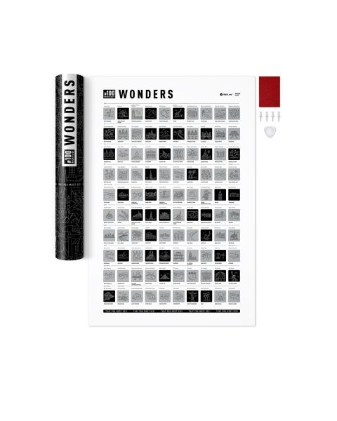 Скретч-постер #100 Wonders 1DEA.me 