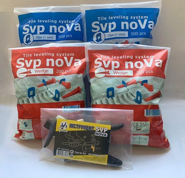 Набор плиточника Т-Нова (1000 основ + 400 клинов + инструмент) 