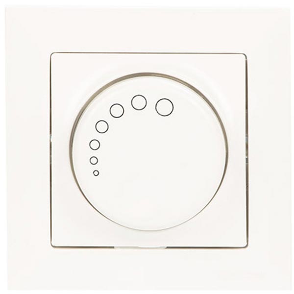 Світлорегулятор з підсвіткою Mutlusan Candela 600 Вт білий