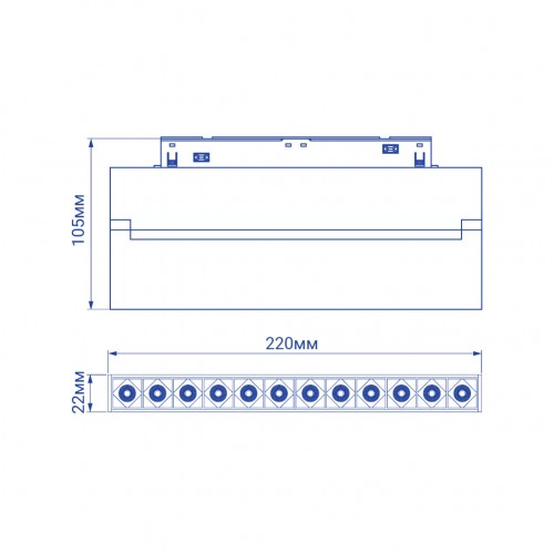 Магнітний трековий світильник 12 Вт 4000 К чорний Feron MGN301 12W 