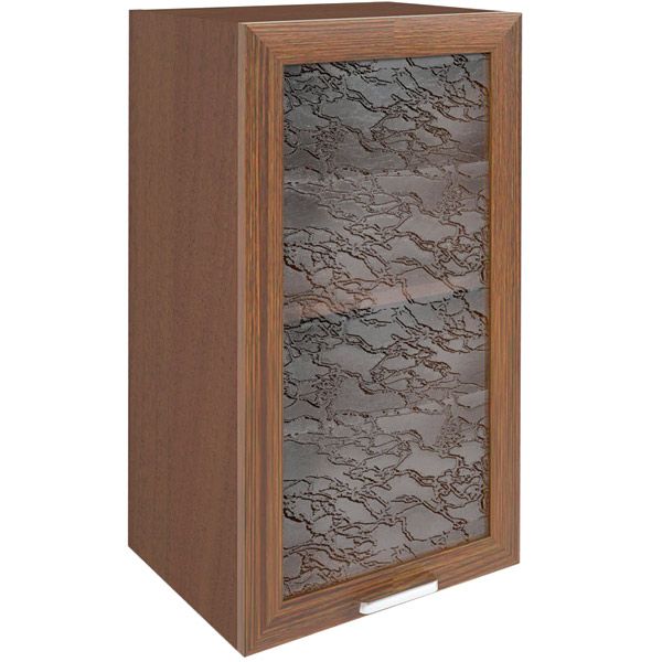 Шафа верхня МС Дуб родос В 40/72/30-вітрина горіх лісовий рамковий Грейд