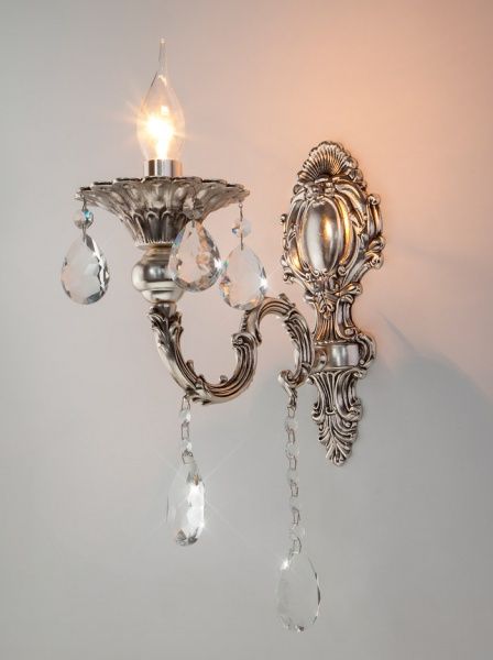 Бра Strotskis Clarence 1x60 Вт E14 сріблястий 282/1 