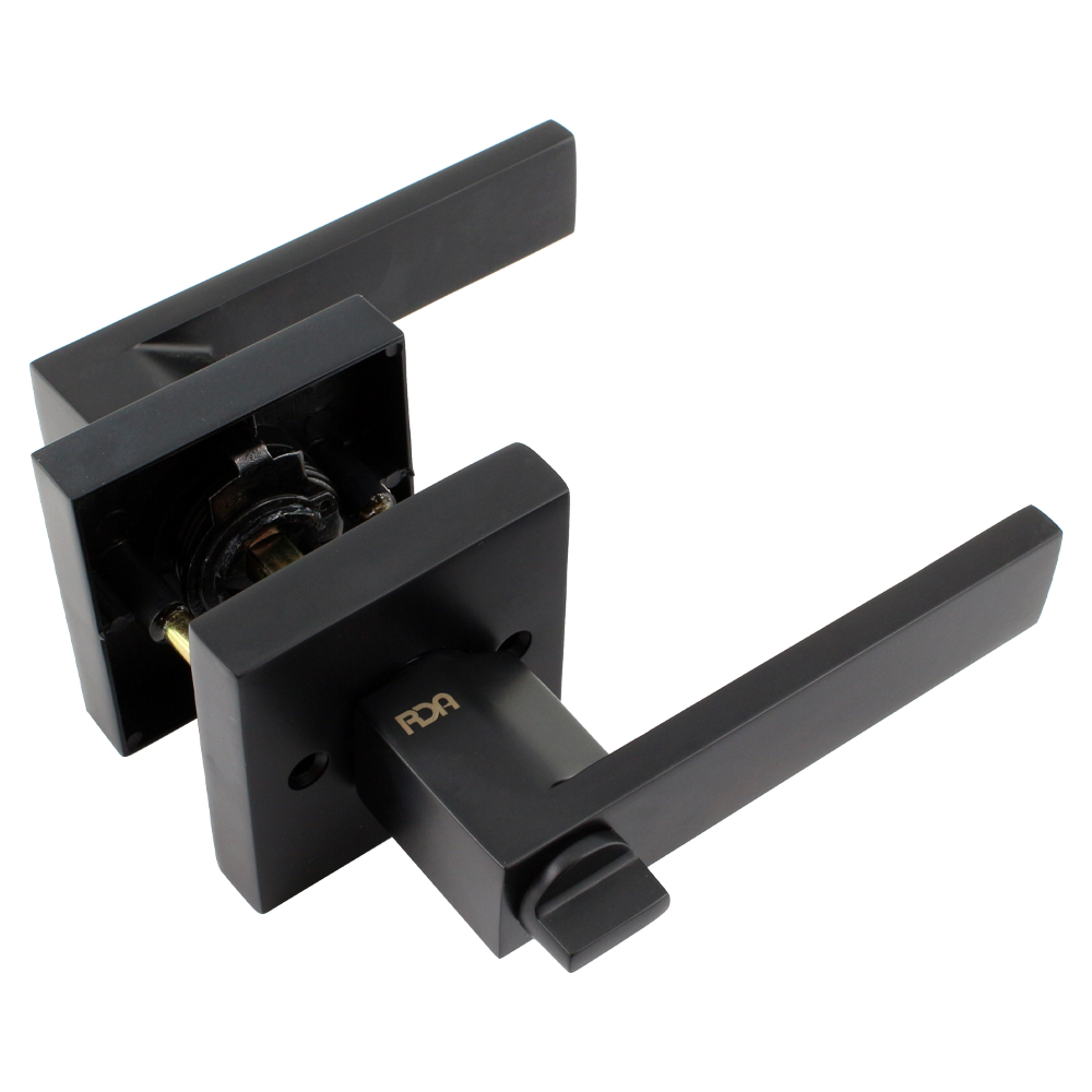 Ручка на розетці RDA ZN3201 ключ-фіксатор матовий чорний