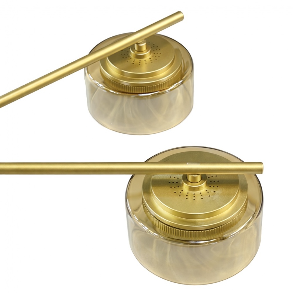 Люстра потолочная LIGHT SET DUSHA MS228 8x12 Вт GX53 золото/янтарь