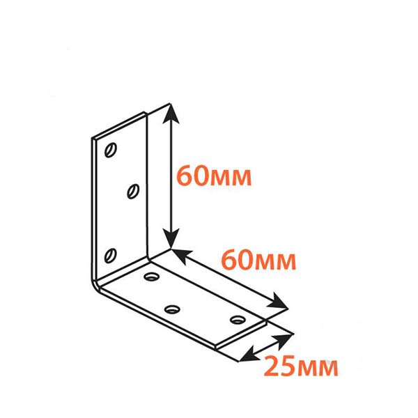 Уголок перфорированный Kolchuga равносторонний 60x60x25 мм 2 мм
