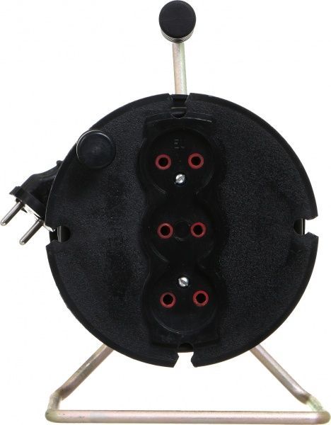 Удлинитель на катушке ОТК без заземления 3 гн. черный 10 м Б-10-2х2,5 