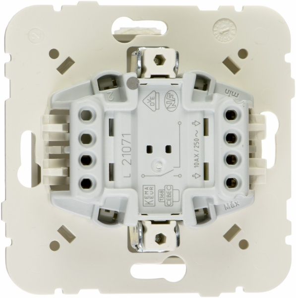 Выключатель проходной одноклавишный Efapel Logus без подсветки 10 А 250В IP20 белый 21071 TGE