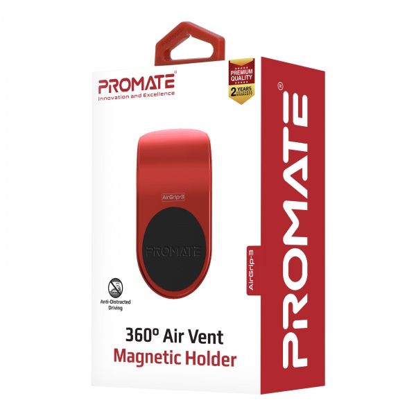 Тримач магнітний Promate AirGrip-3 червоний