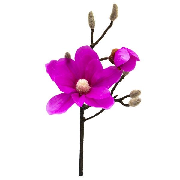 Цветок искусственный Магнолия 45 см пурпурная Home Seasons Decor