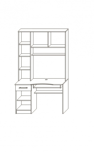 Стол письменный 1200 Кросслайн латте 