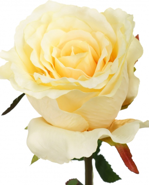 Цветок искусственный Роза 1 бутон 55 см желтый