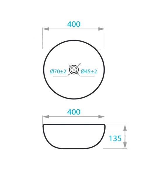 Умывальник Koller Pool Aqua 40x40 см white matte AQA-400-MW