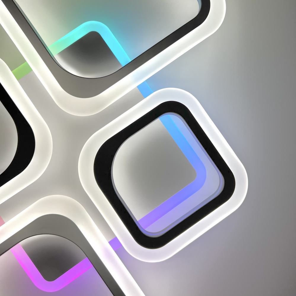 Люстра світлодіодна Luminaria 90 Вт LED-модуль білий OVAL RGB 90W 5S WHITE