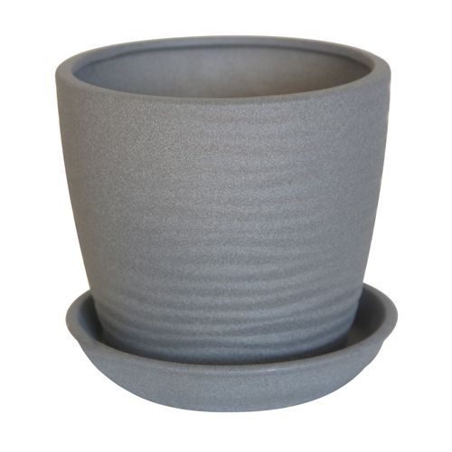 Горшок керамический Ориана-Запорожкерамика Грация Волна №3 крошка фигурный 2,2 л металлик 