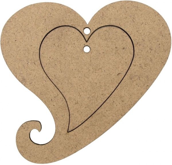 Набор заготовок Два сердца 10,3x10,7 см Rosa Talent 