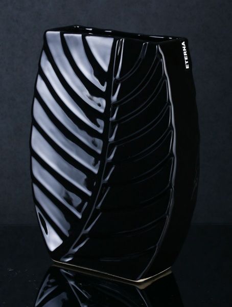 Ваза Флора Лист магнолії 2901-28,5 чорна Eterna