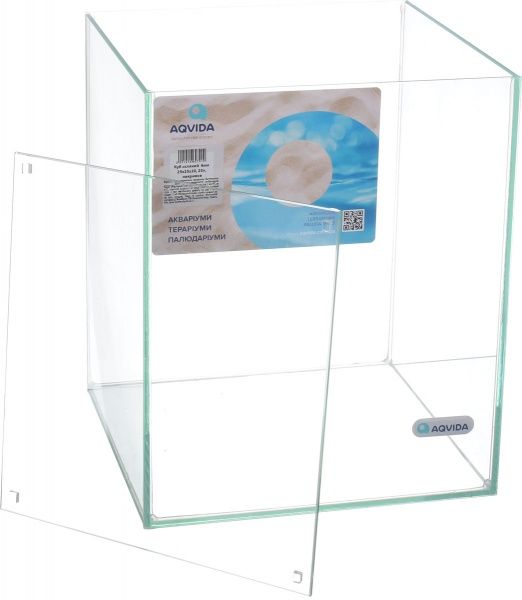 Акваріум Aqvida Куб скляний 4мм 25х25х30 з накривним склом (20л)