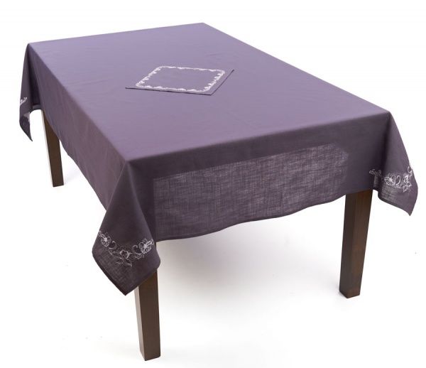 Скатерть «Круживо»154-19/00 140x180 см темно-синий Эдельвика 