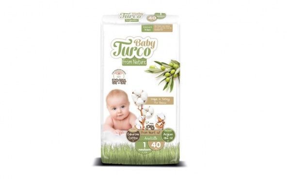 Підгузки Baby Turco Newborn 2-5 кг 40 шт.