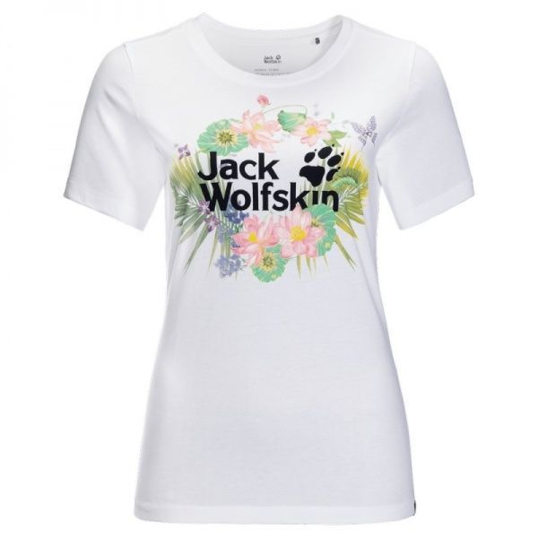 Футболка Jack Wolfskin PARADISE LOGO T W 1807661-5018 р. S білий