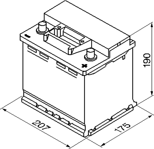 Аккумулятор автомобильный Bosch S5 002 54А 12 B «+» справа