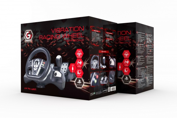 Игровой руль Gembird STR-M-01 для консолей PlayStation 3/4/SWITCH/PC