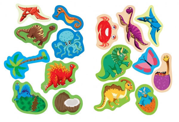 Книга-развивайка Л. В. Киенко «Динозаврик. Наклейки. Книга-ладошка»