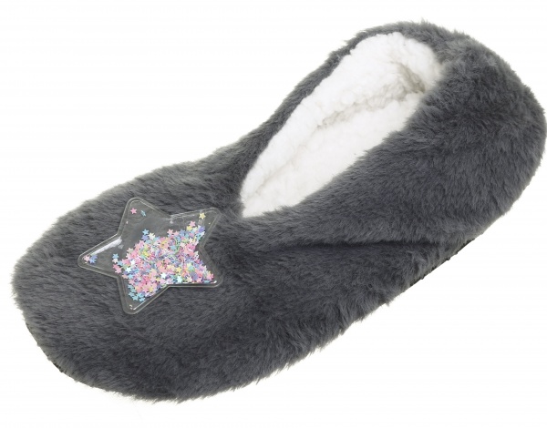 Обувь домашняя La Nuit звезды-блестки р.36/37 серый 