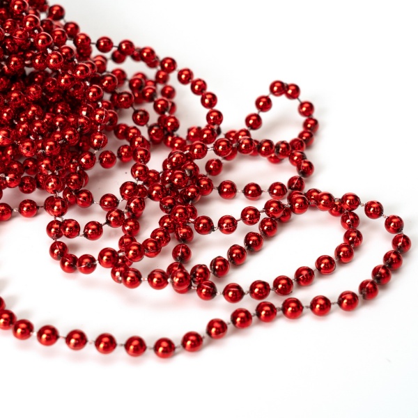 Намисто для ялинки 6 м 251949 6 мм червоний
