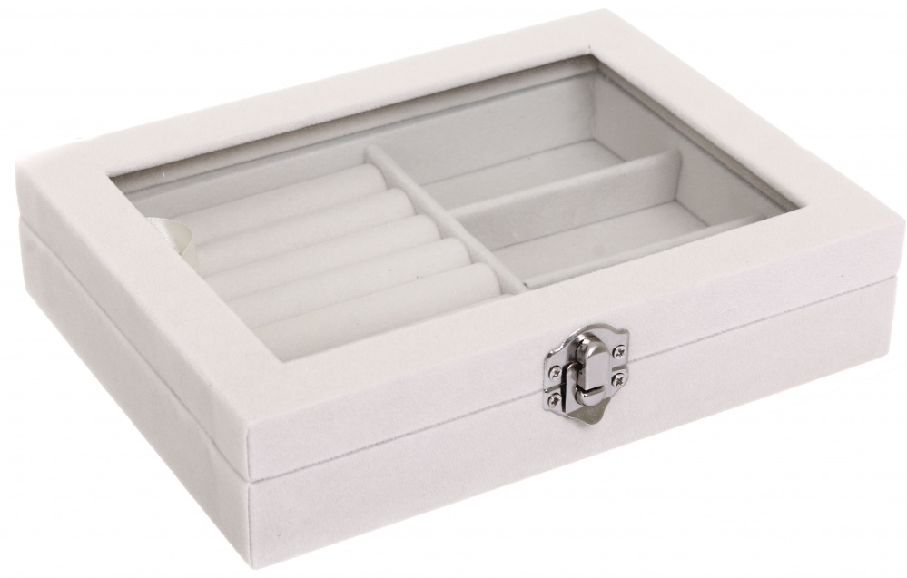 Шкатулка для украшений Velvet 20.2х15.2х4.7 белая