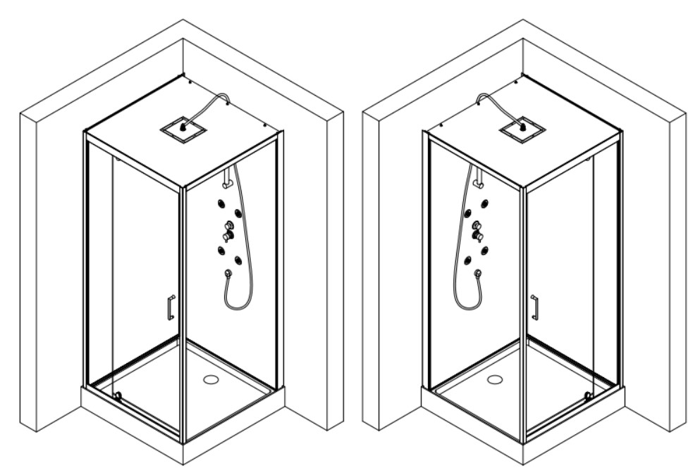 Душовий бокс EGO EGOIST 900х900х2150 мм CD9096
