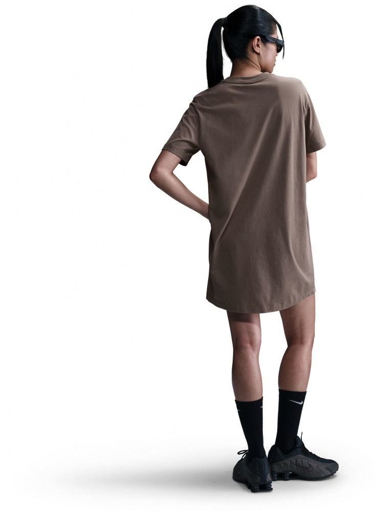 Платье Nike W NSW ESSNTL SS DRESS TSHRT DV7882-233 р.S бежевый