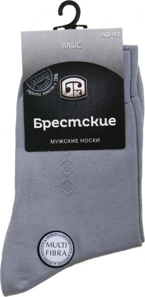 Шкарпетки чоловічі БЧК 2223 BASIC 013 р. 25 світло-сірий 
