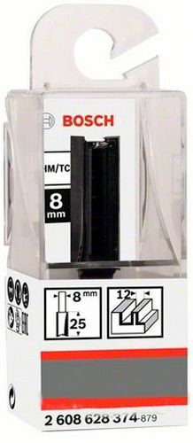 Фреза пазовая концевая цилиндрическая Bosch 12/31,5/62 ММ, ХВ. 8ММ 2608628374