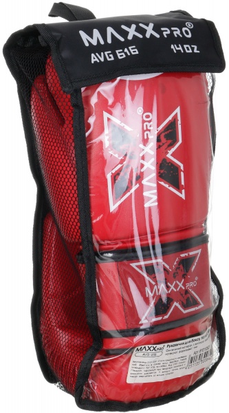 Боксерские перчатки MaxxPro AVG-616 р. 14 красный