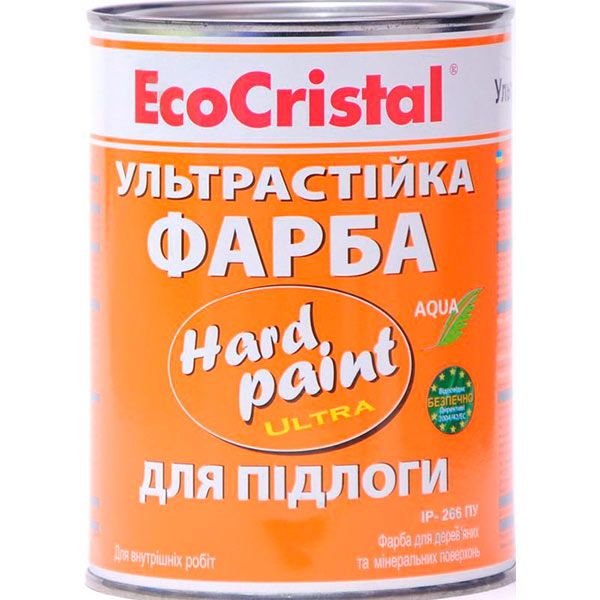 Эмаль EcoCristal для пола Hard Paint светло-серый глянец 0,75л