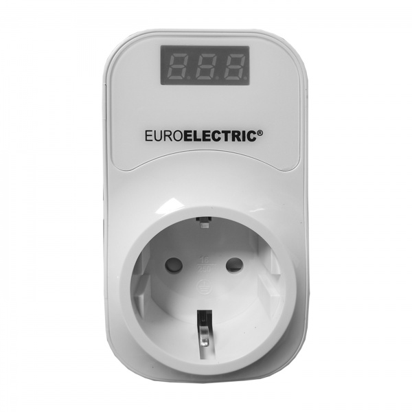 Реле напряжения на розетке Euroelectric RV-16A/3,5kW