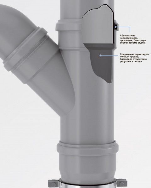 Патрубок компенсаційний Valsir d100 HTLL3 L = 135 мм