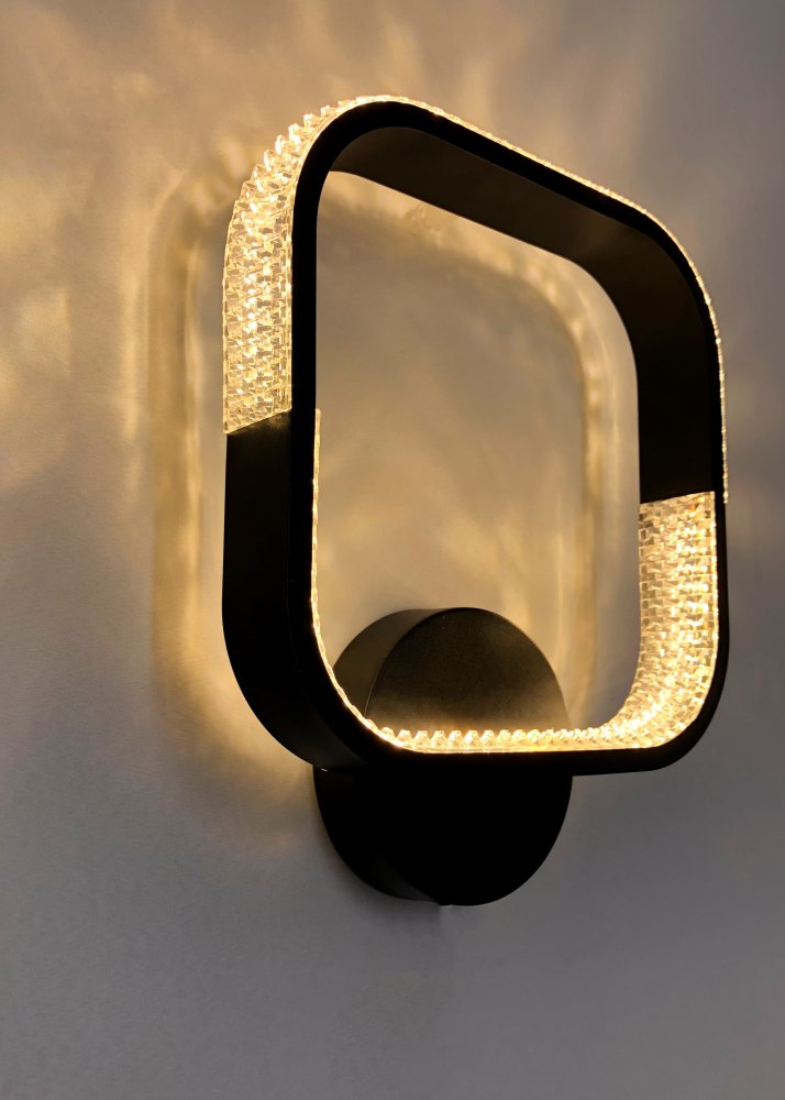 Бра Luminaria 1x22 Вт без цоколя чорний AKRILIKA SQUARE 22W 1S BLACK